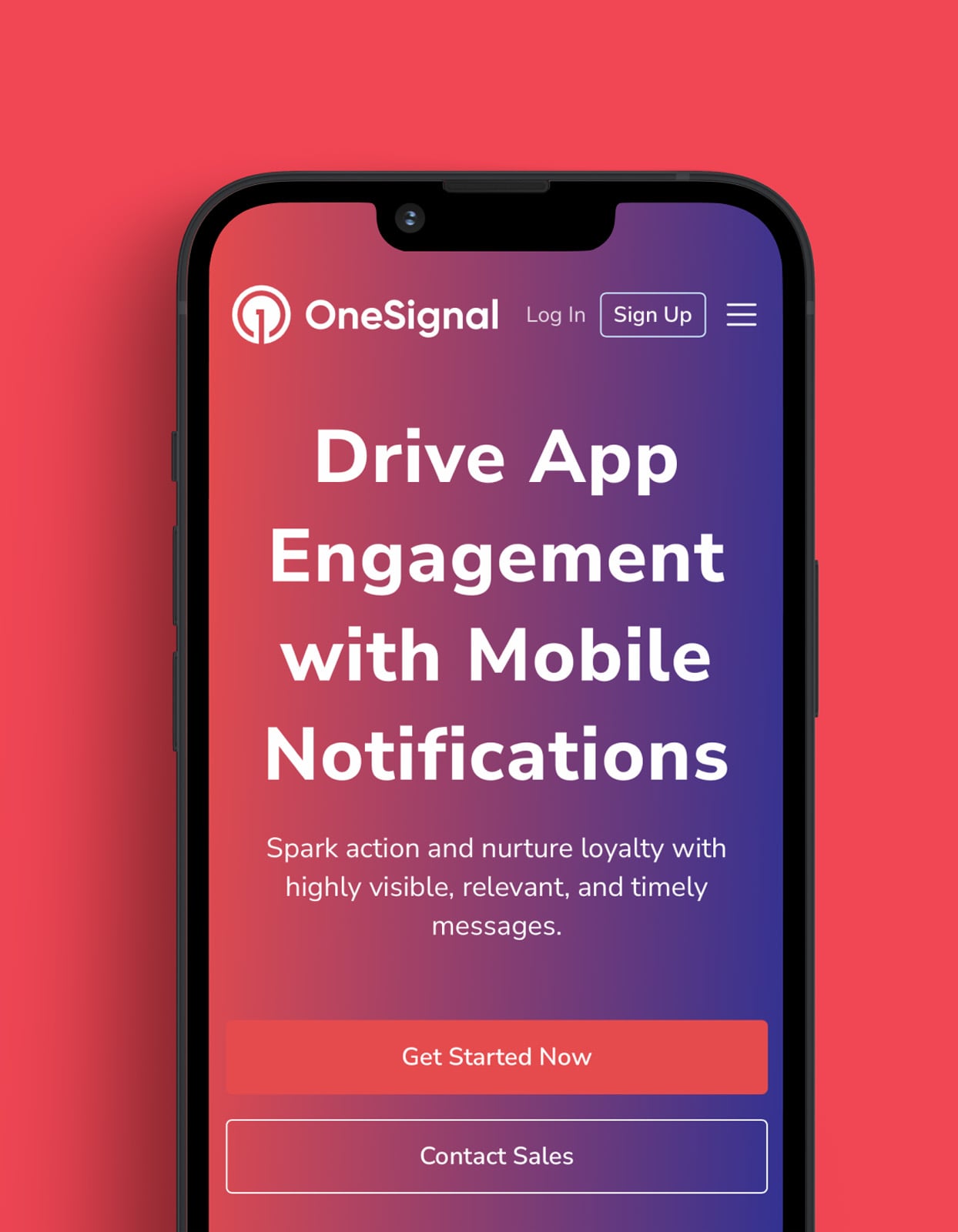 OneApp mobile application explaining how to drive app engagement with mobile notifications